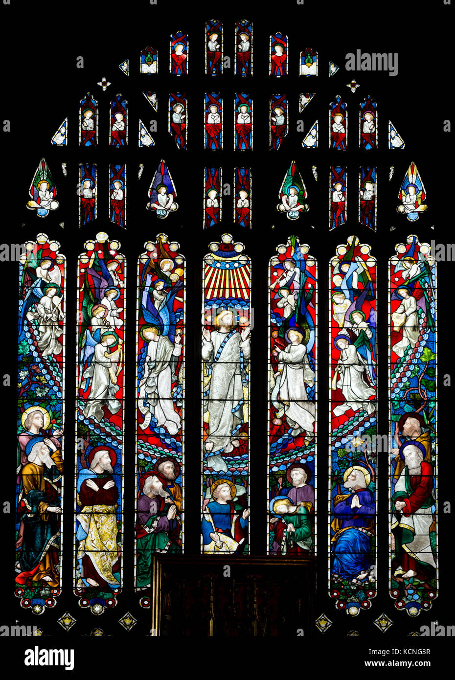 The East Window, St. Mary Magdalene`s Church, Newark, Nottinghamshire, England, UK Stock Photo